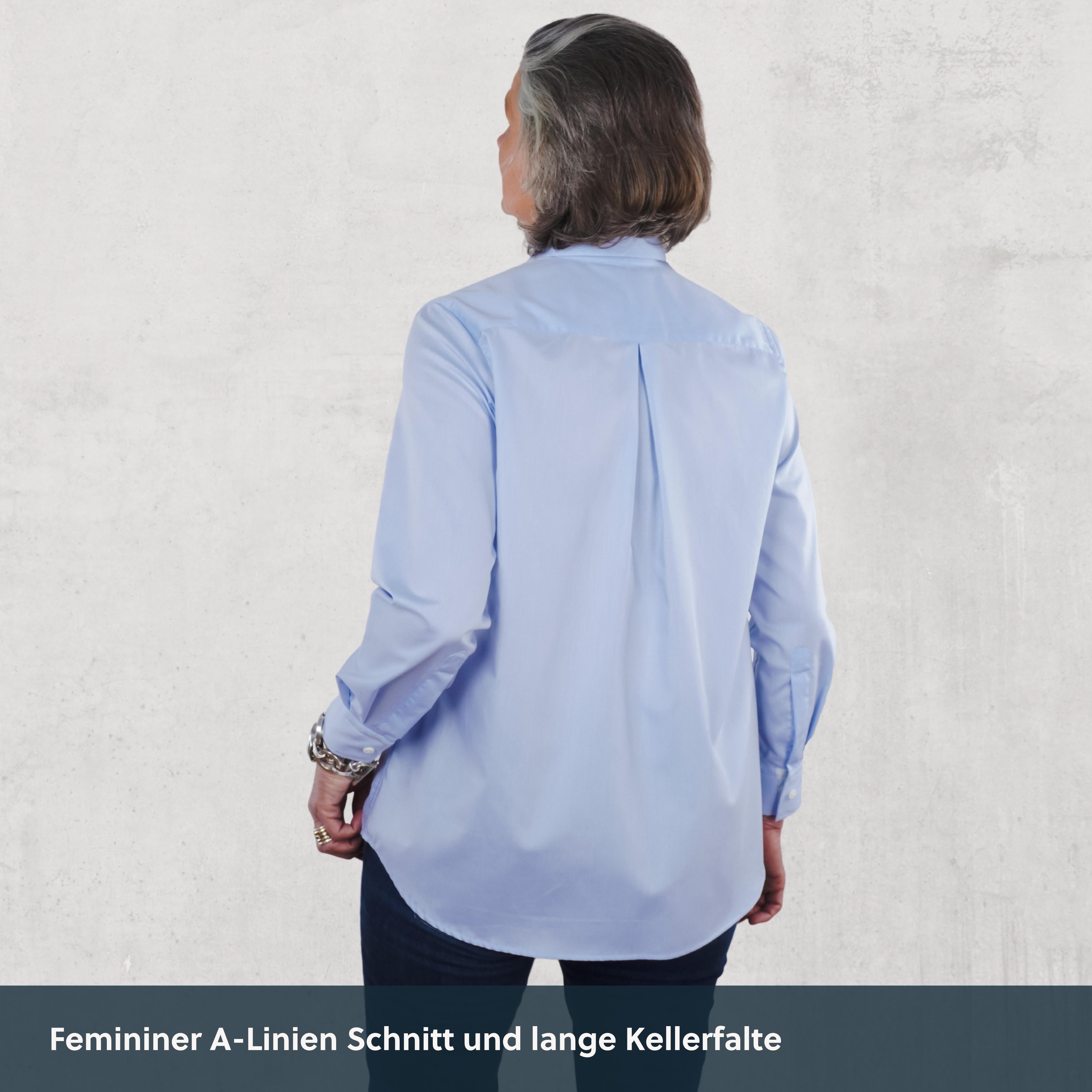 Magnetbluse - hellblau aus Baumwolle