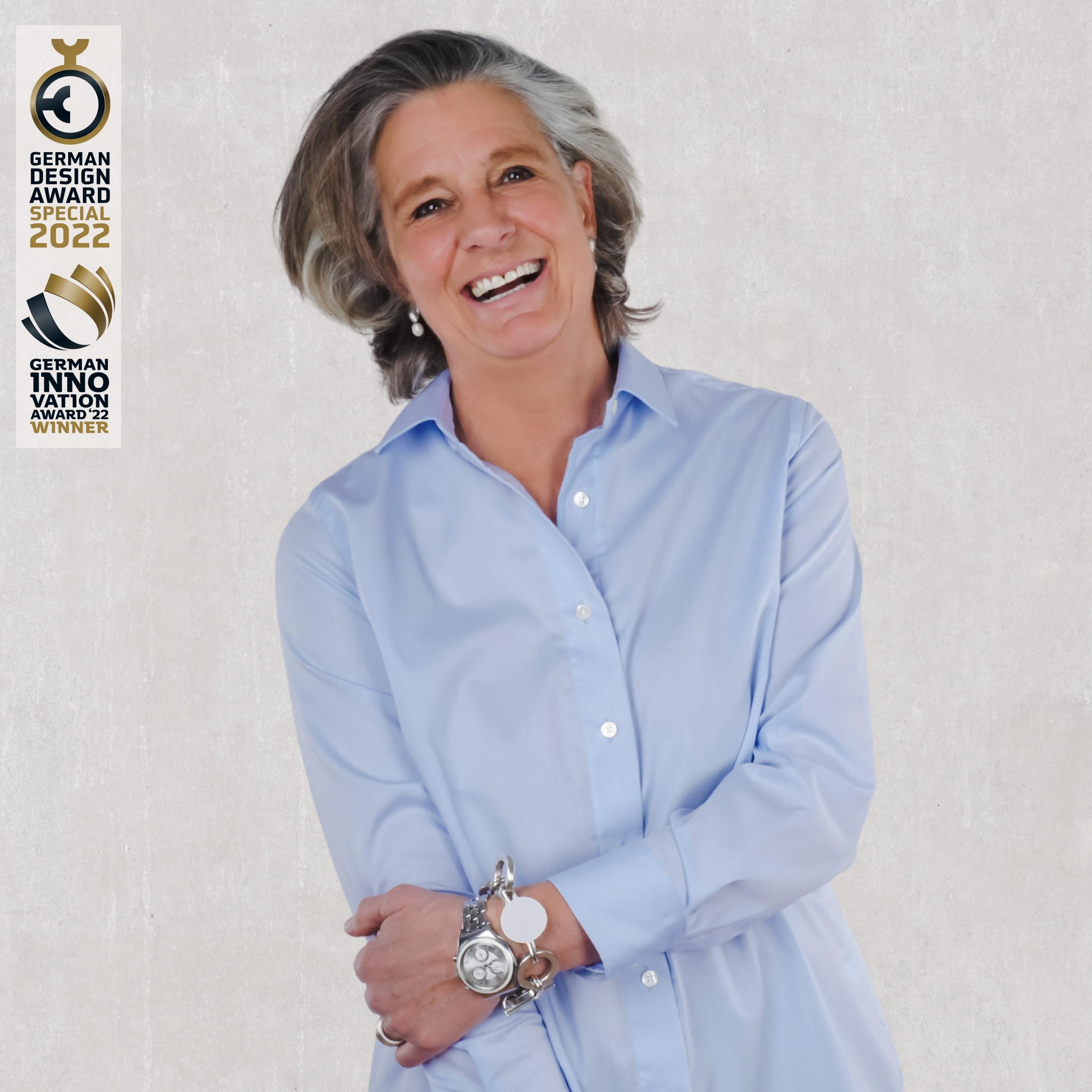 Magnetbluse - hellblau aus Baumwolle