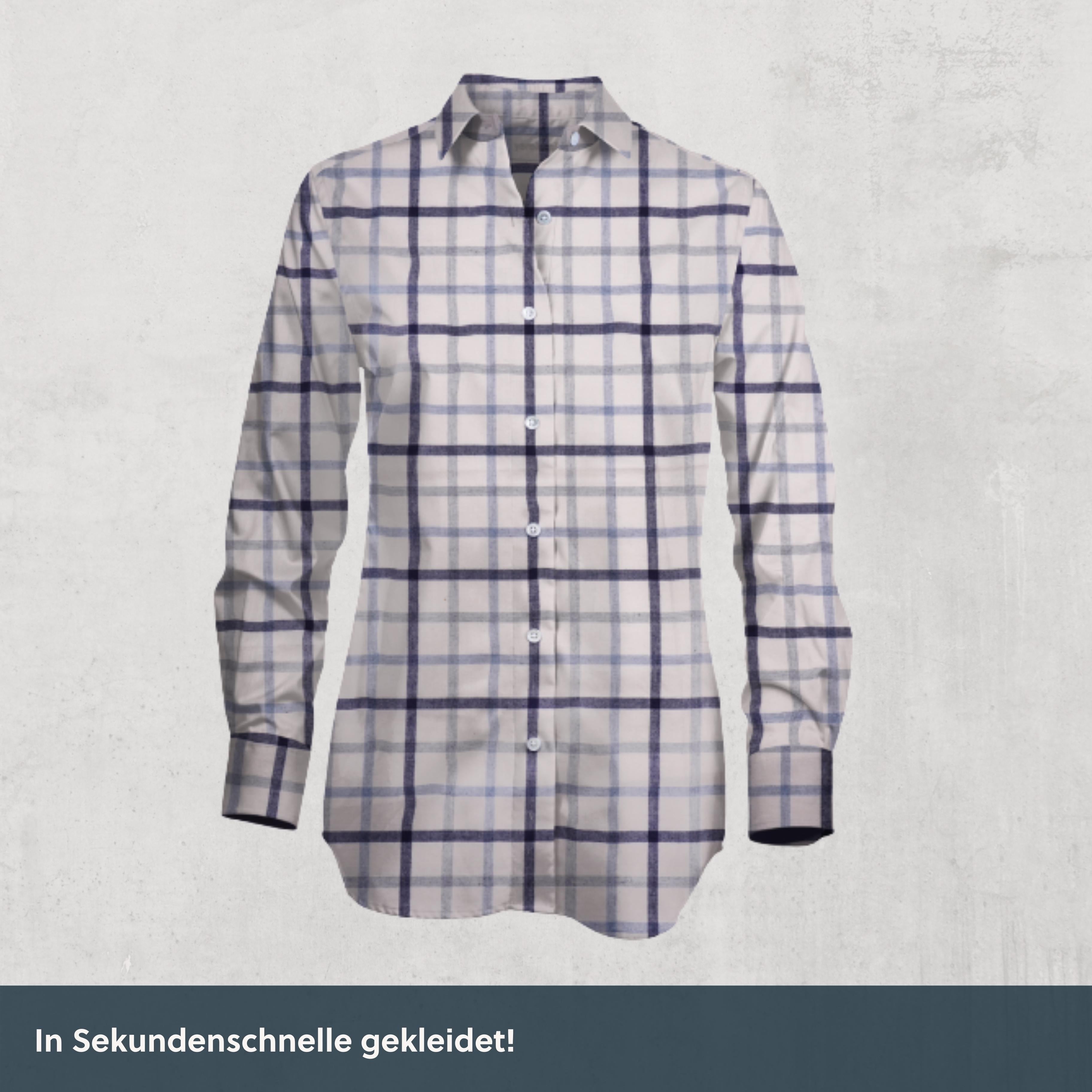 Magnetbluse - Flanell aus Baumwolle und Schurwolle