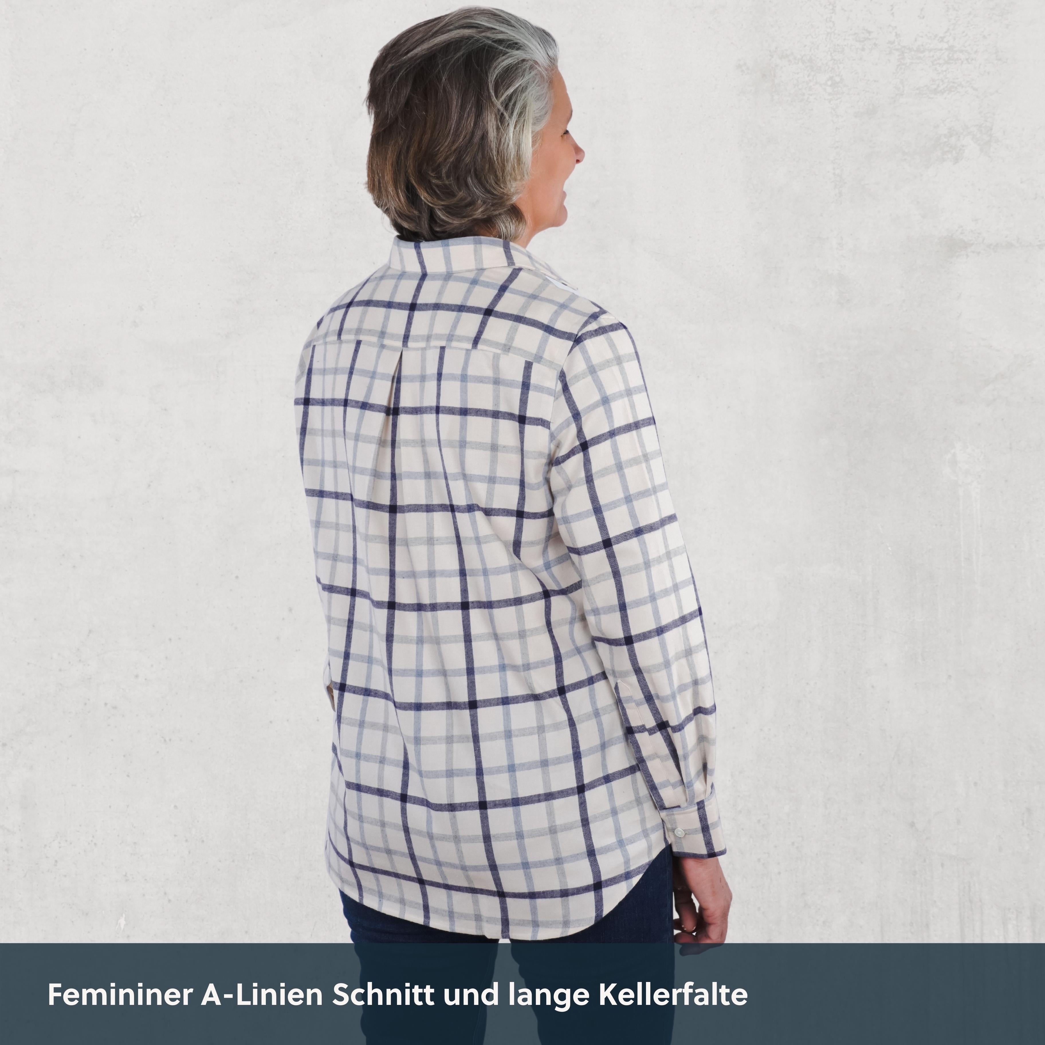 Magnetbluse - Flanell aus Baumwolle und Schurwolle