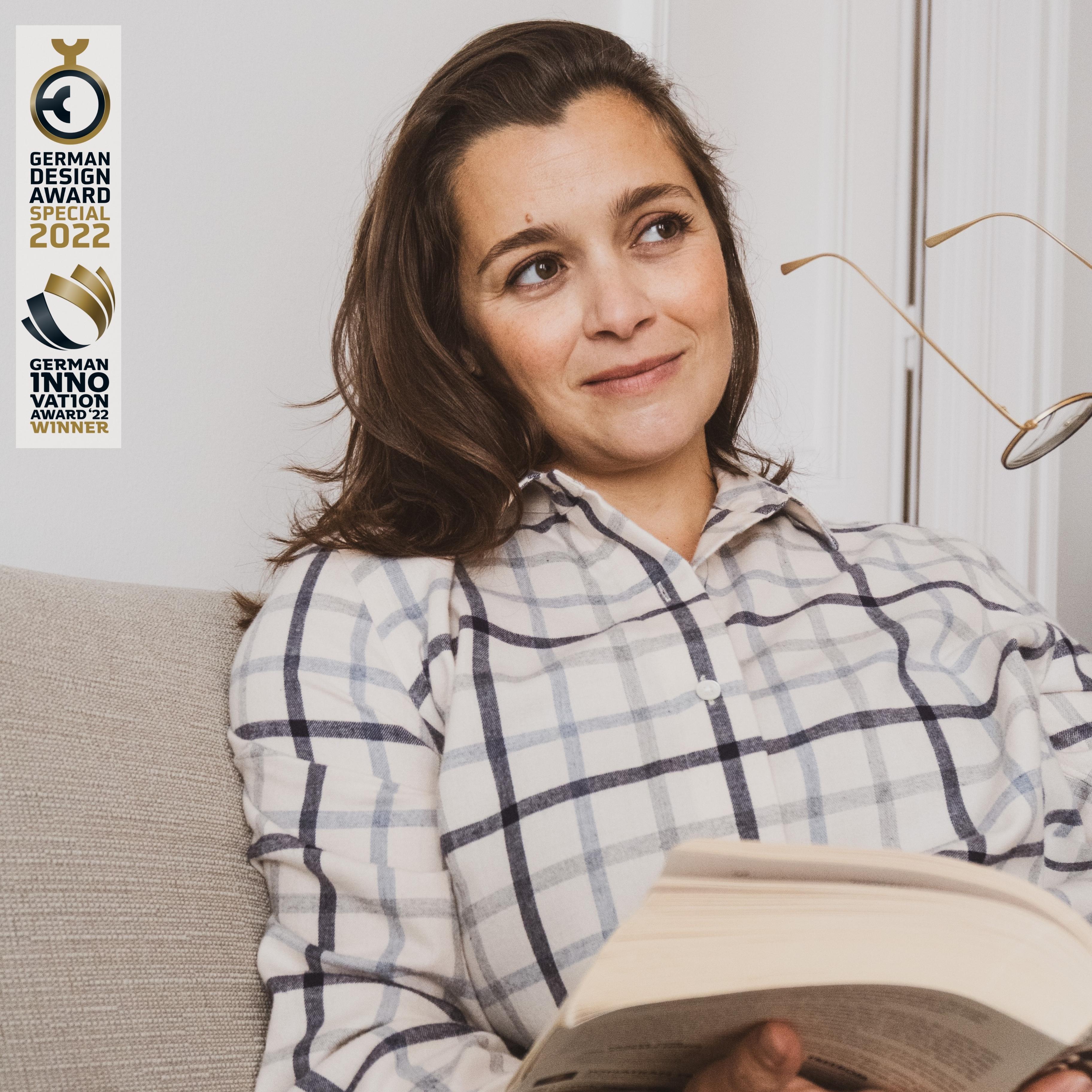 Magnetbluse - Flanell aus Baumwolle und Schurwolle