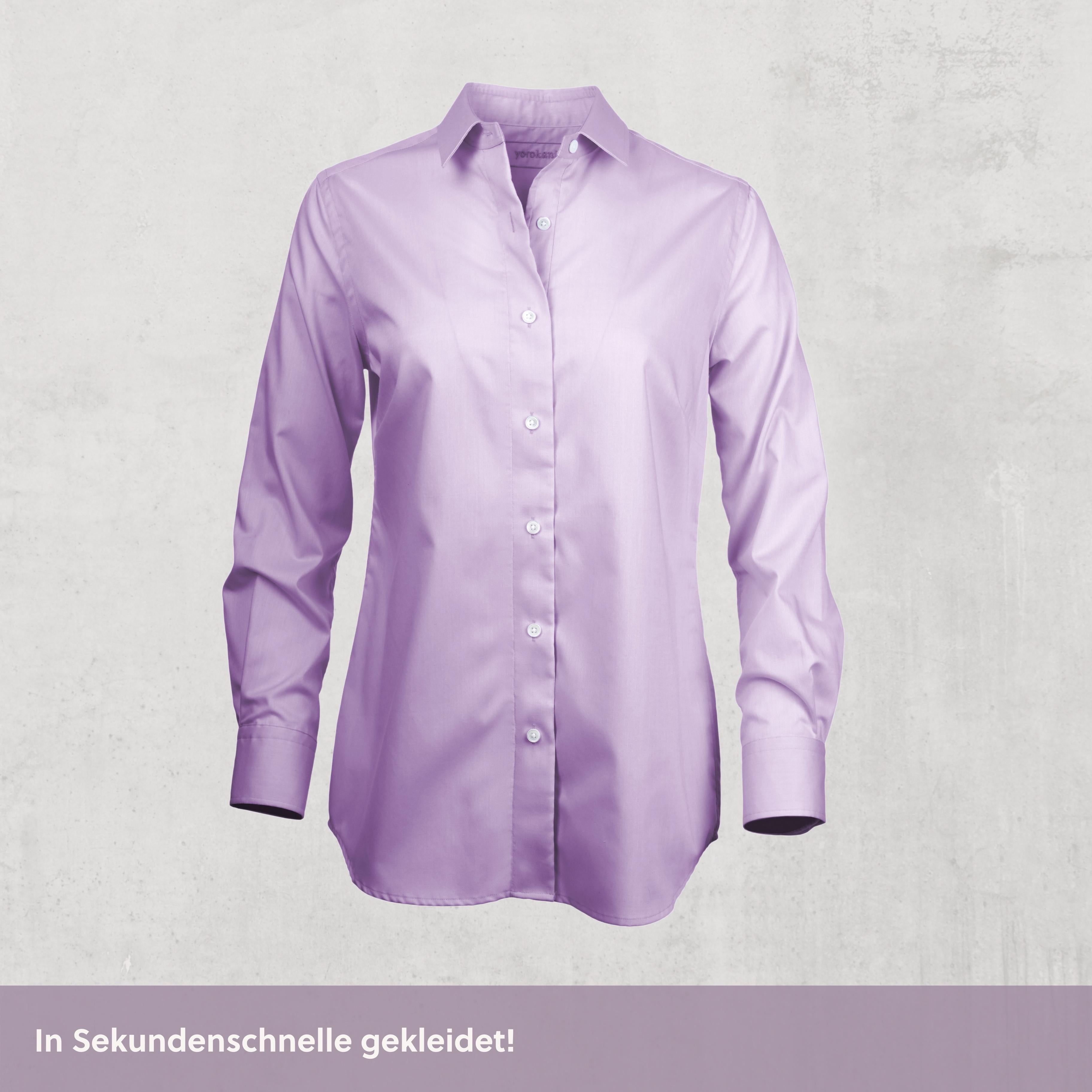 Magnetbluse - rosa Oxford-Look aus Baumwolle