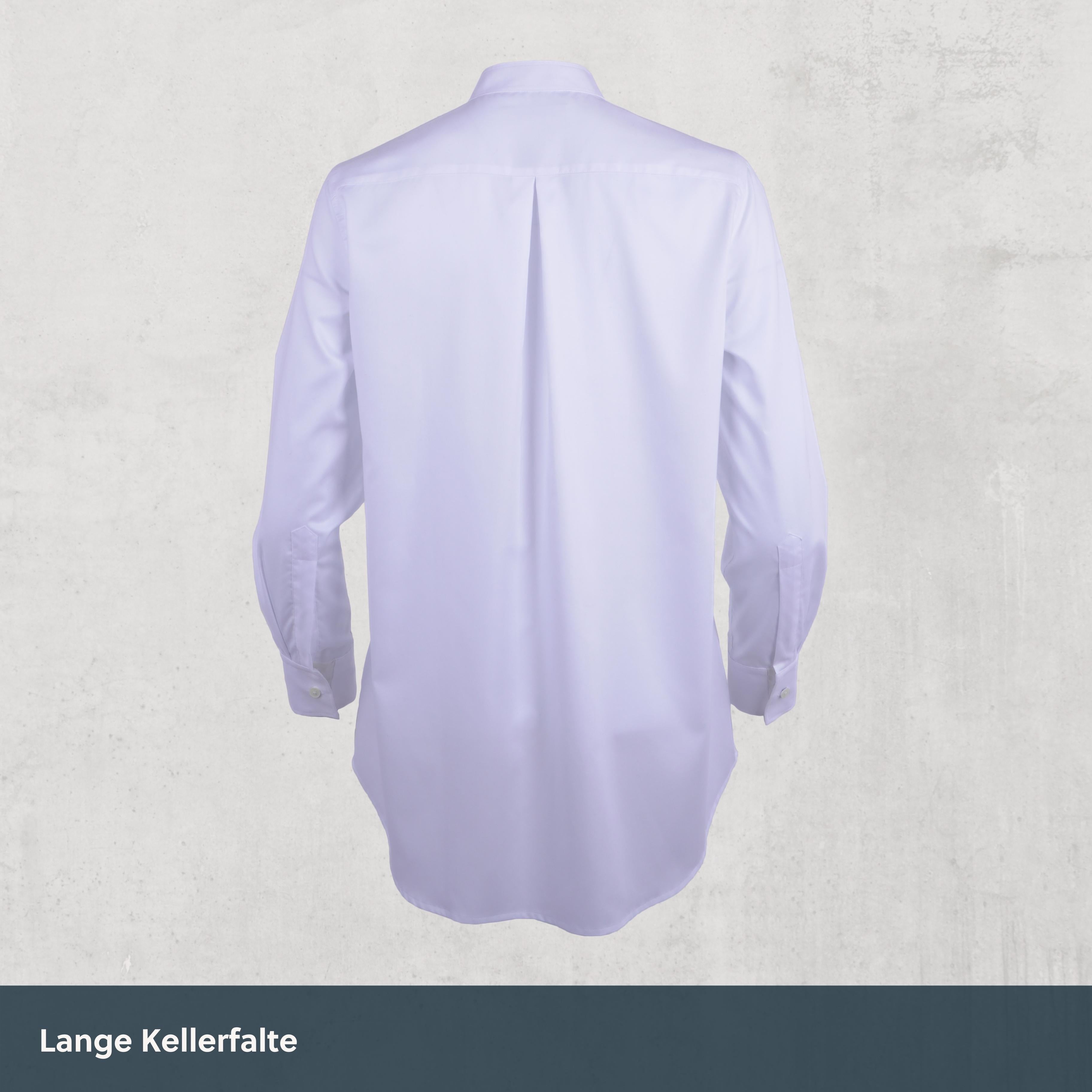 Stehkragen Magnetbluse - schneeweiß aus Baumwolle