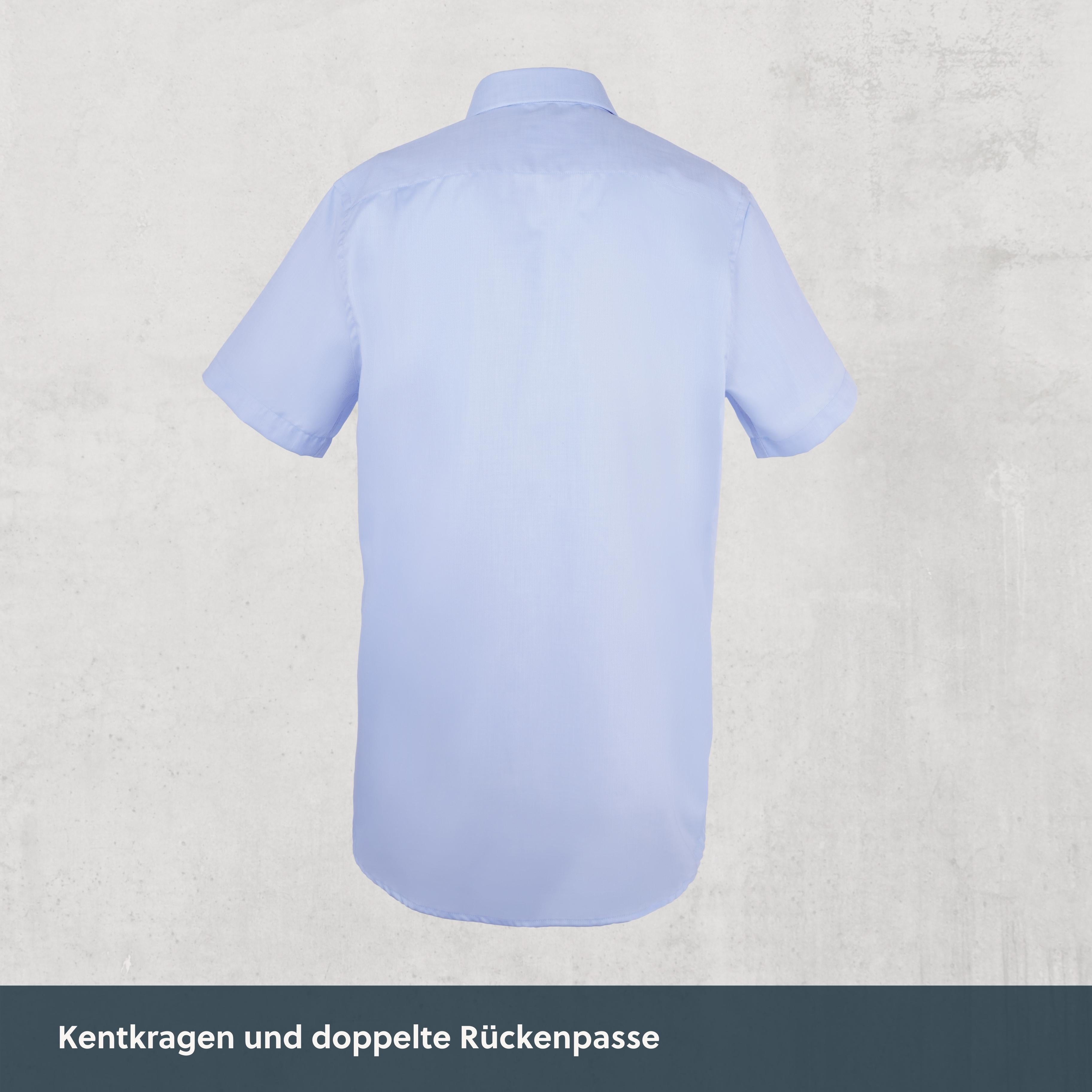 Kurzarm Magnethemd - hellblau Oxford-Look aus Baumwolle