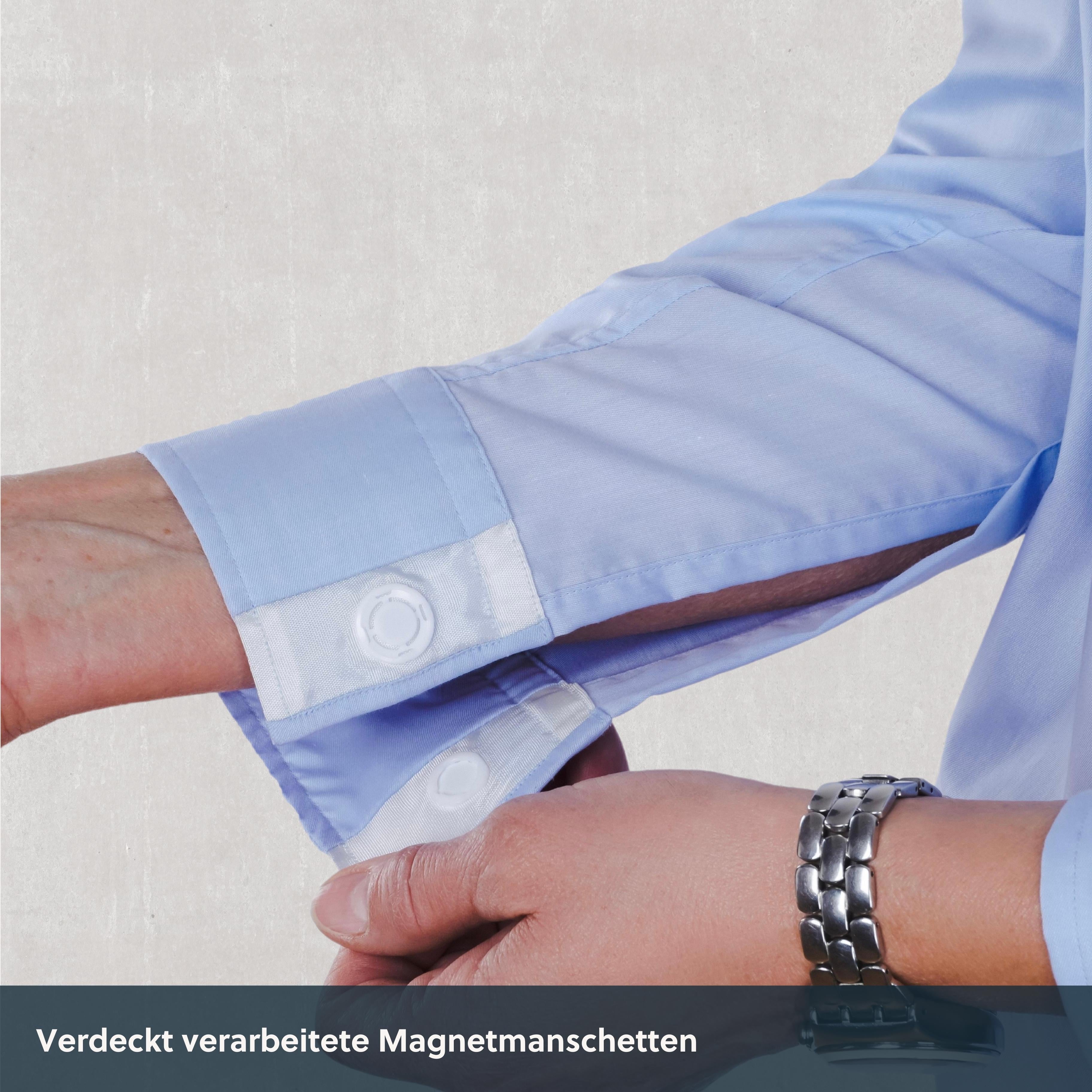 Magnetbluse - hellblau aus Baumwolle