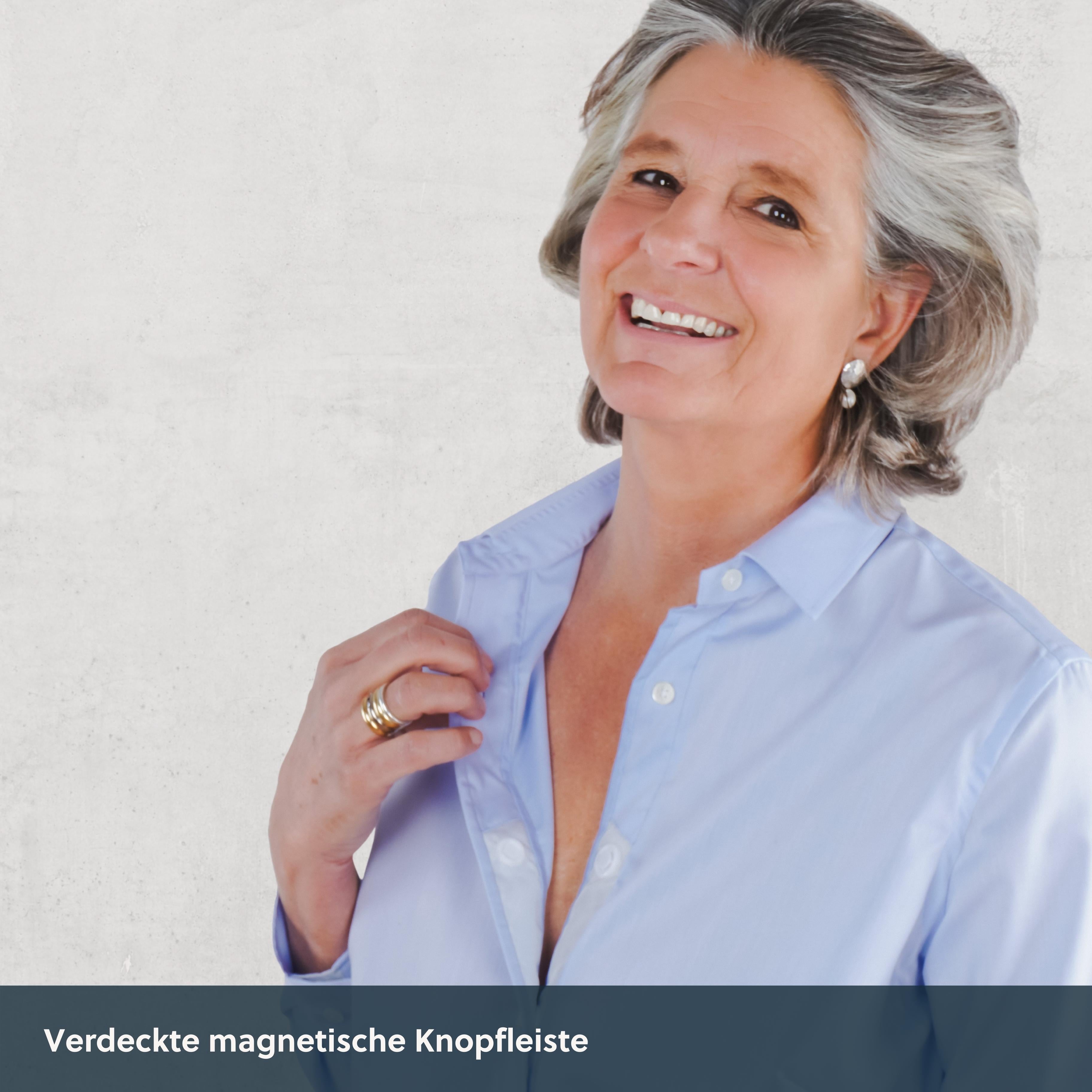 Magnetbluse - hellblau aus Baumwolle