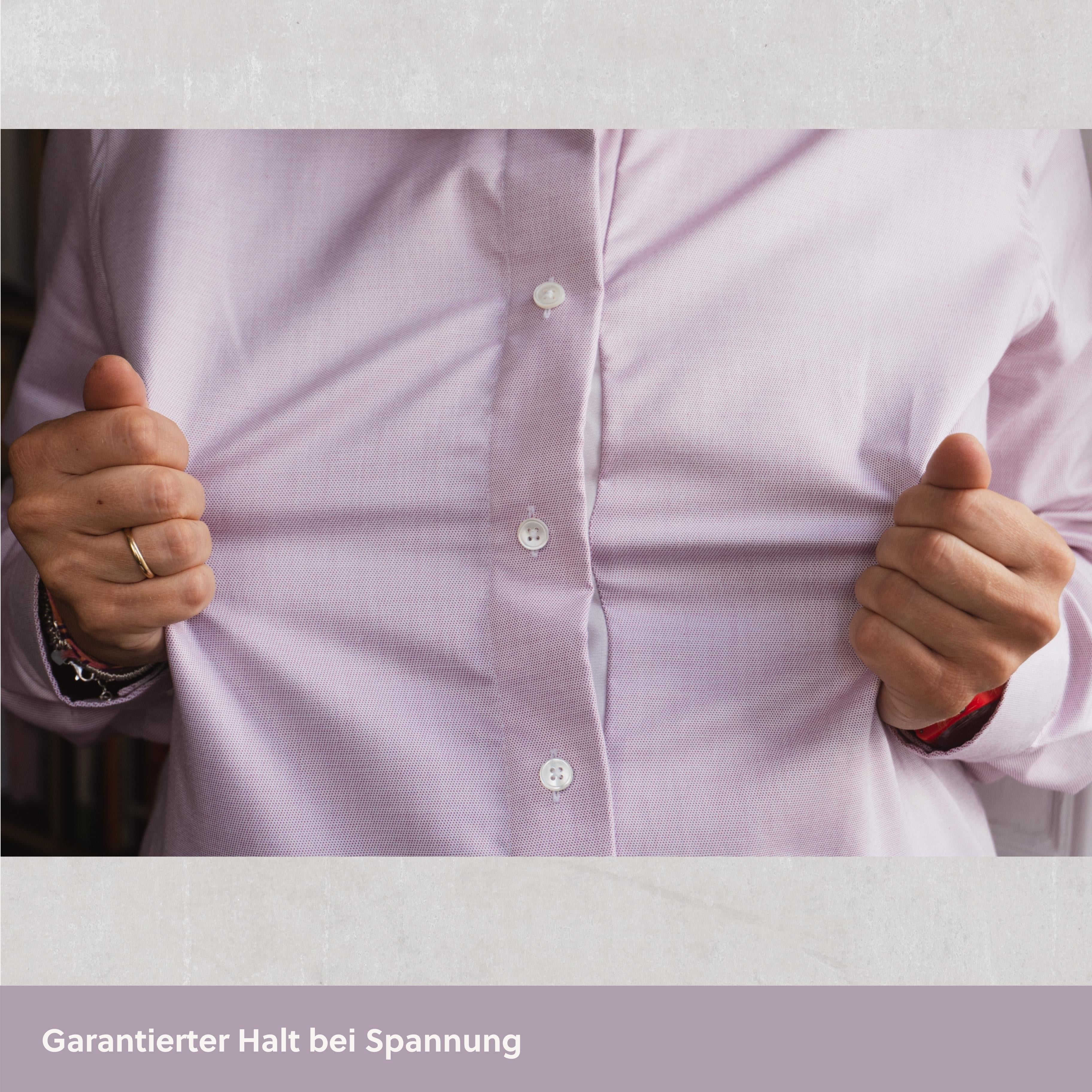 Magnetbluse - rosa Oxford-Look aus Baumwolle