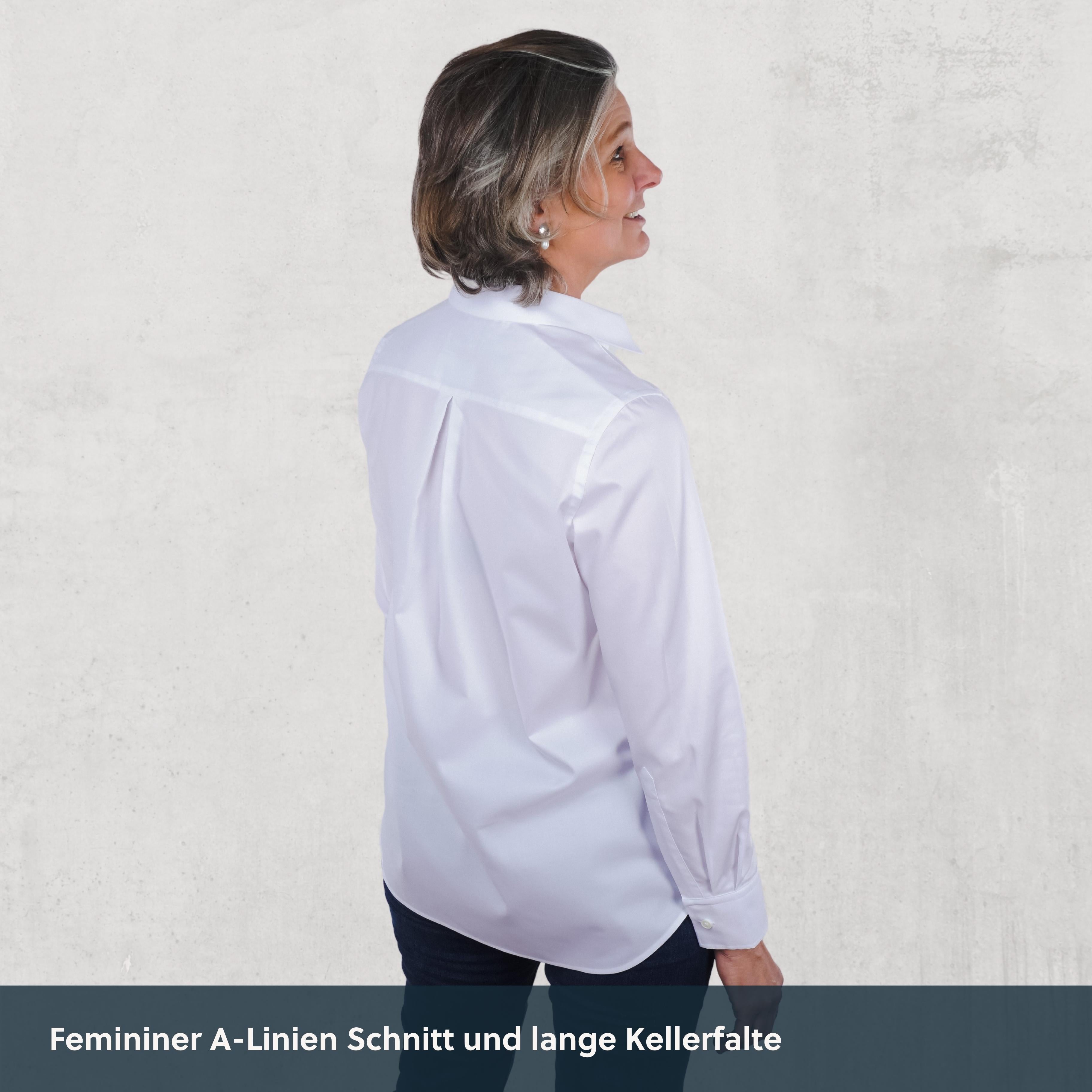 Magnetbluse - schneeweiß aus Baumwolle