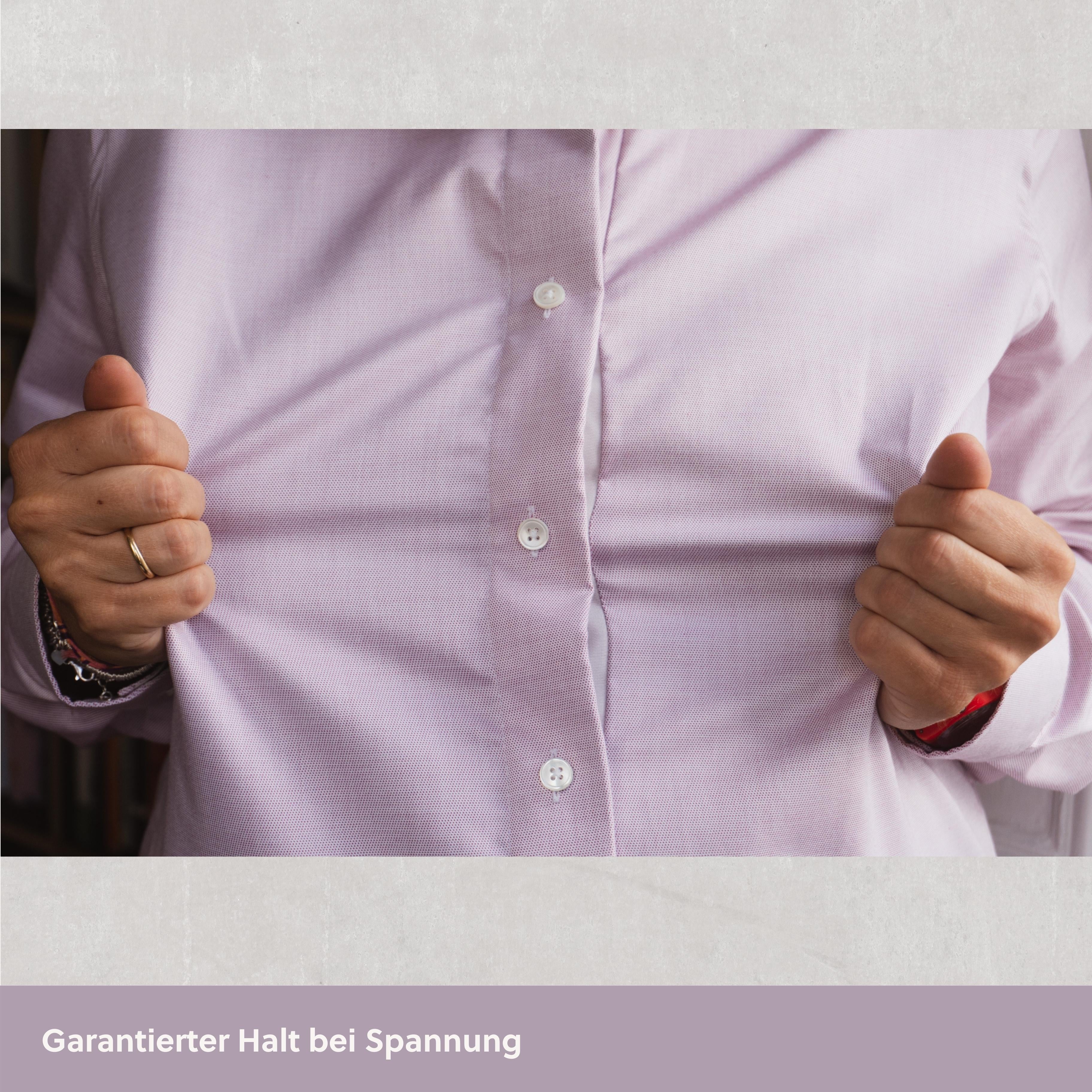 Stehkragen Magnetbluse - rosa aus Baumwolle