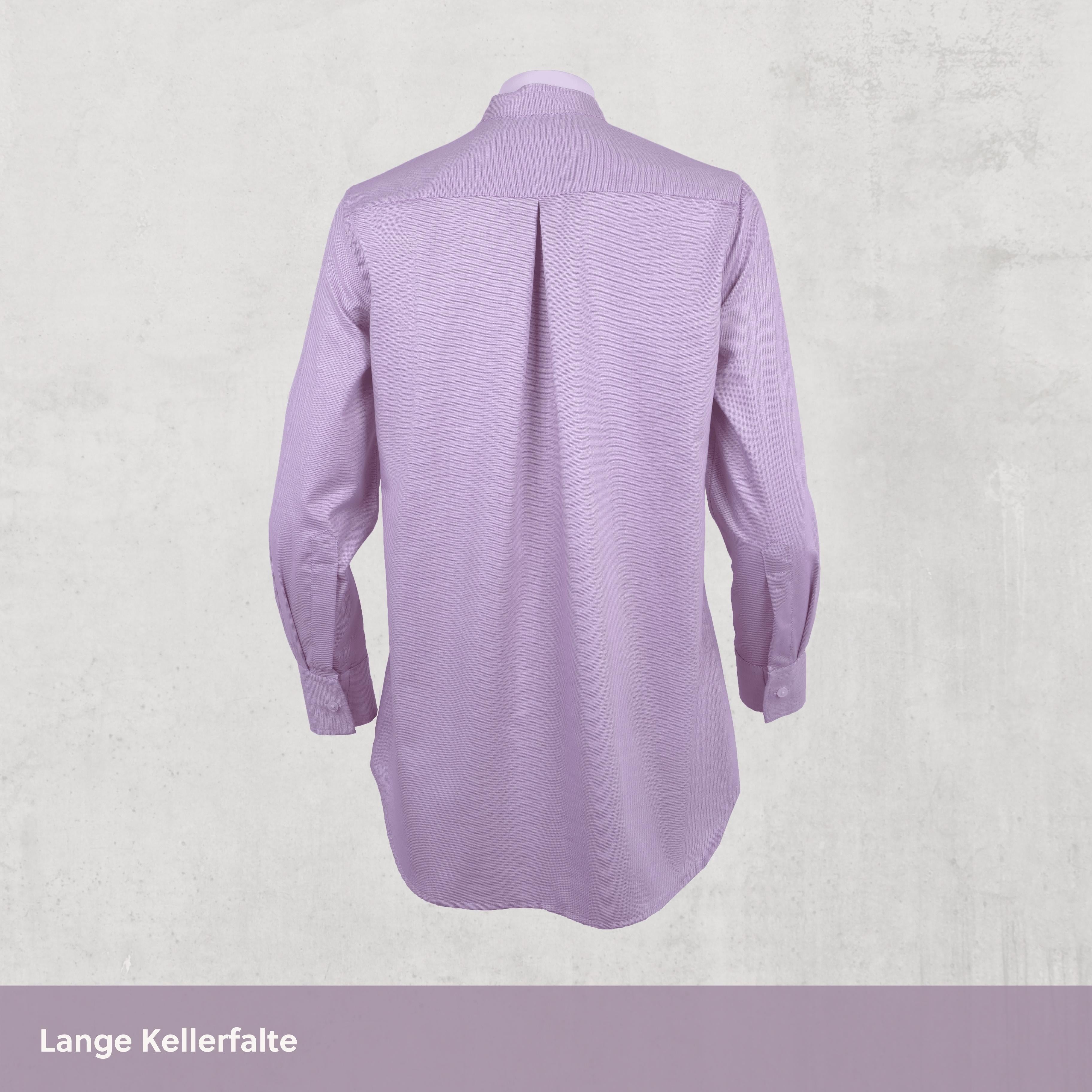 Stehkragen Magnetbluse - rosa aus Baumwolle