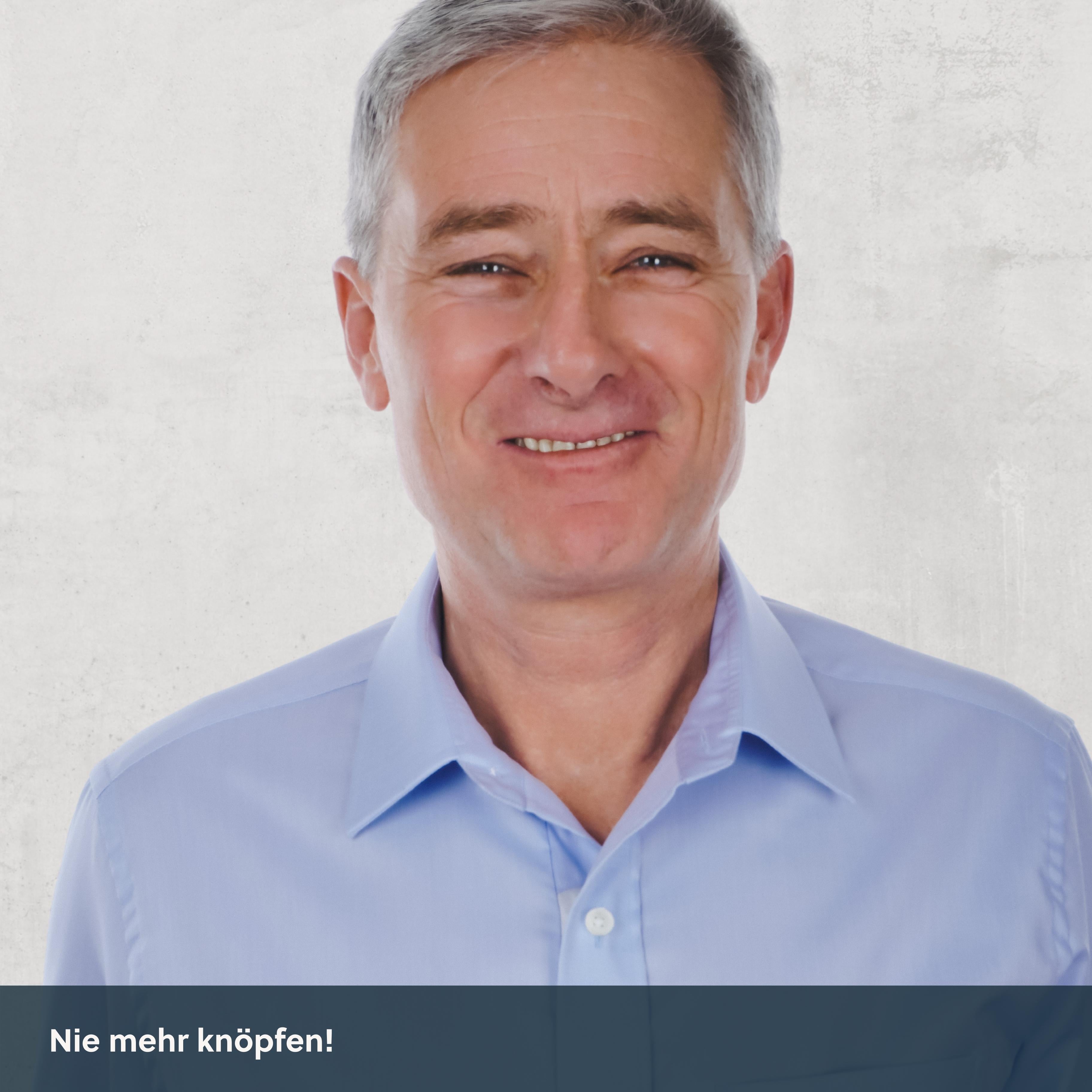 Magnethemd - Oxford-Look hellblau aus Baumwolle