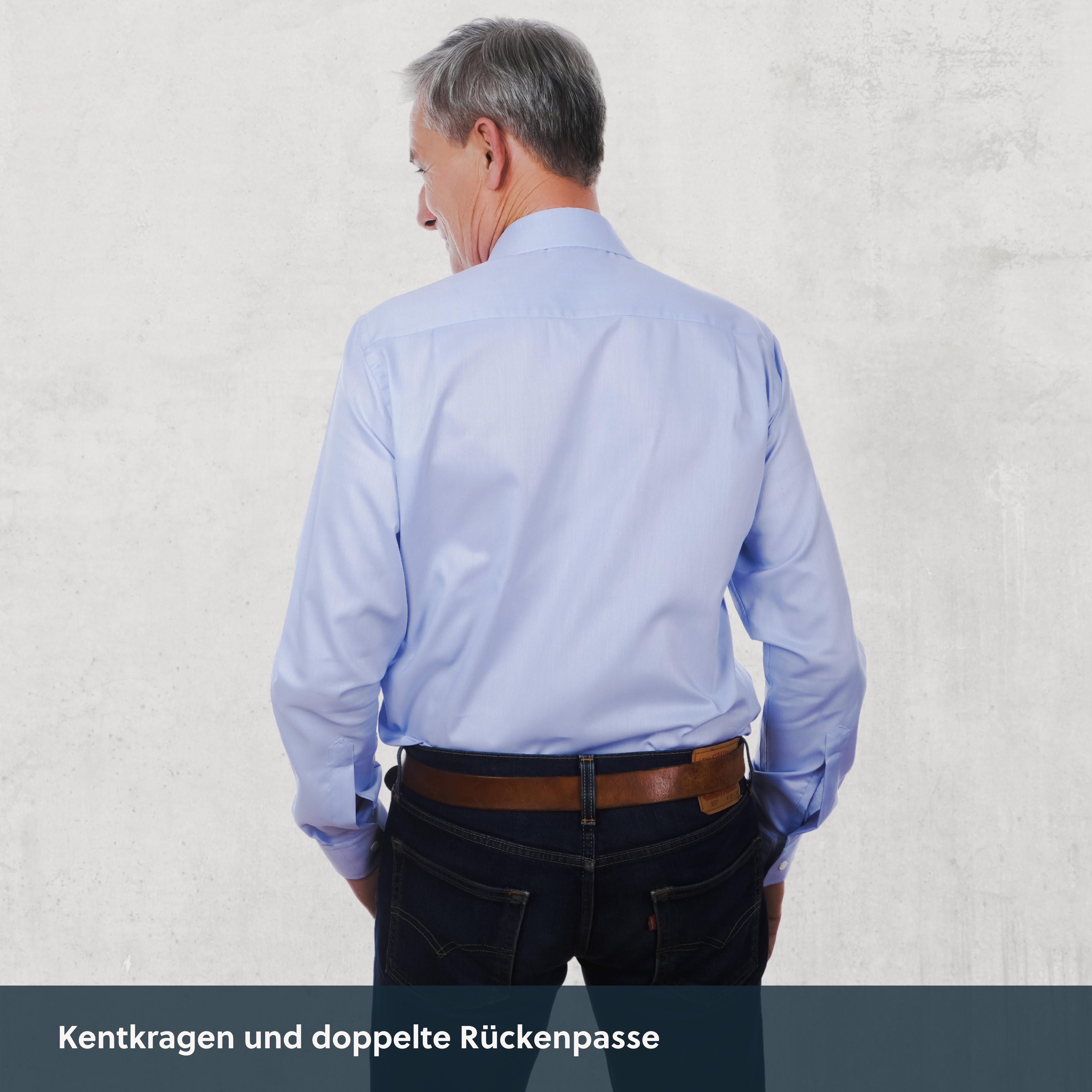 Magnethemd - Oxford-Look hellblau aus Baumwolle