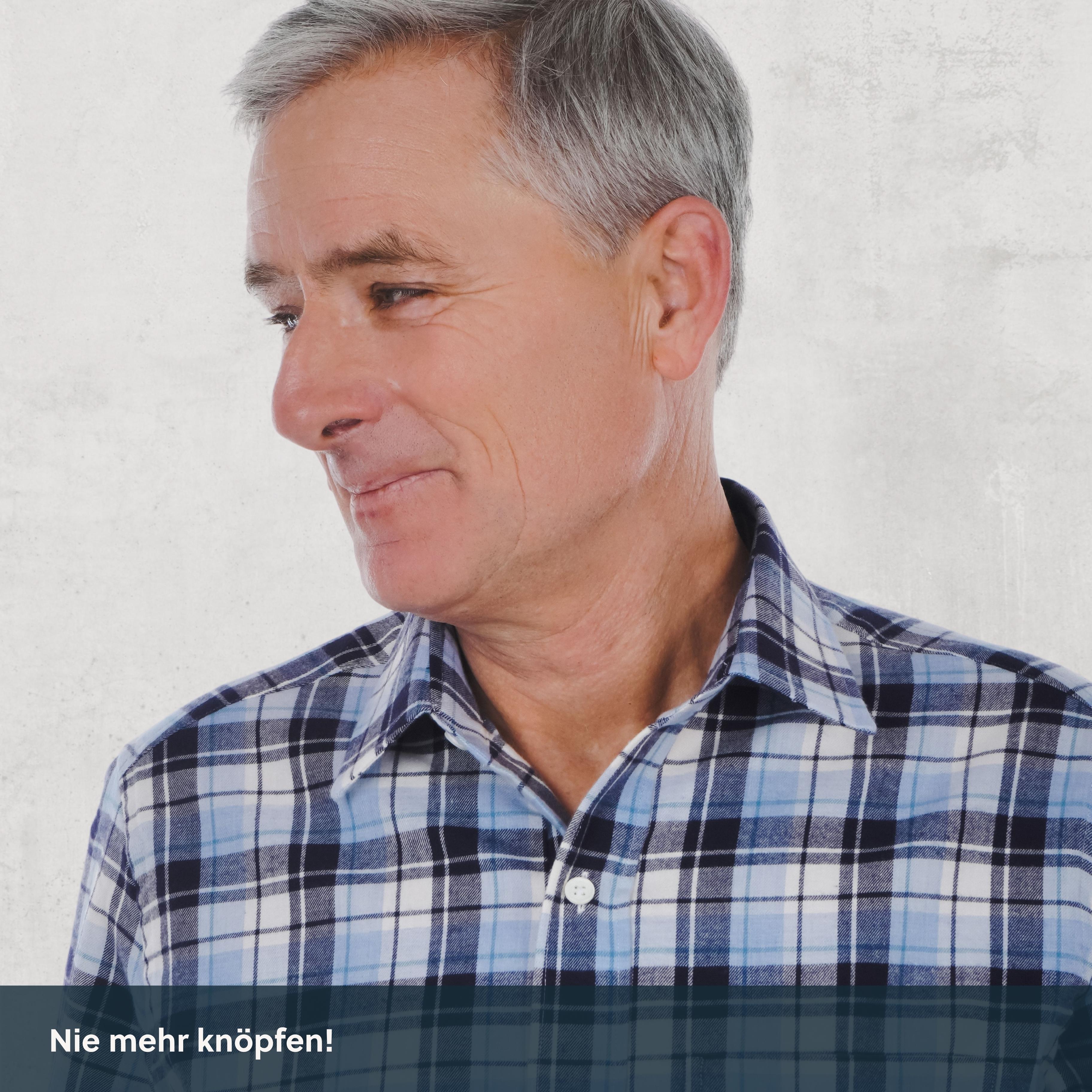 Magnethemd - feines Flanell aus Baumwolle und Schurwolle